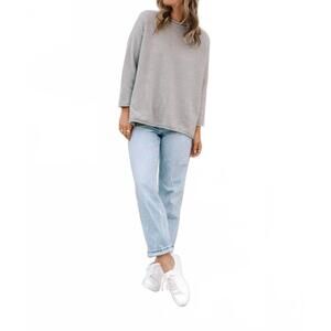 NEW LOVESTITCH emerson essential pullover sweater in cement